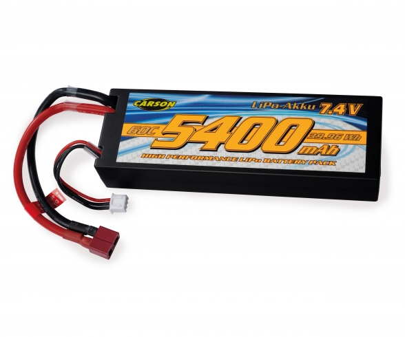 7,4V/5400mAh 60C LiPO Battery T-Pl. HC 500608234 - Batteries \u0026 rechargeable  batteries - RC accessories - Spare Parts \u0026 Accessories -  www.carson-modelsport.com