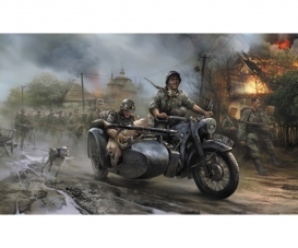 1:35 WWII Ger. R12 Sidecar w/ Crew (2) 1:35 WWII Ger. R12 Sidecar w/ Crew (2)