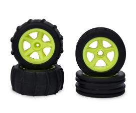 1:10 2WD Paddle Tires 4pcs (neon yellow)