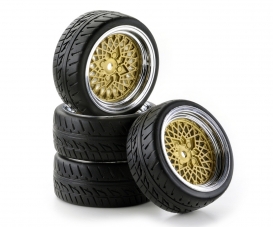 1:10 SC-Wheel Classic Style ch/gold (4)