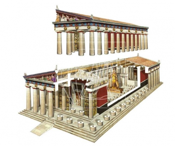 Statue De Athena Modélisme Kit Italeri Miniature De D'Assemblage Italeri Parthenon 