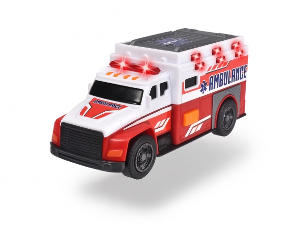 2650 Dickie Toys Ausländische Ambulanz Ambulance gelb rot Kunststoff 1/50? 