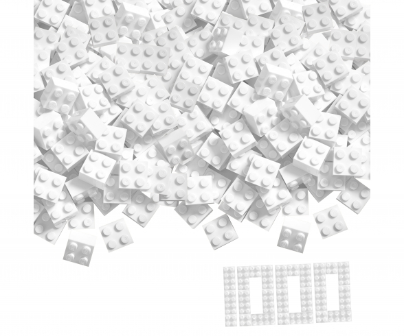 Blox - 1000 4er Bausteine weiß - kompatibel mit bekannten Spielsteinen Blox - 1000 4er Bausteine weiß - kompatibel mit bekannten Spielsteinen