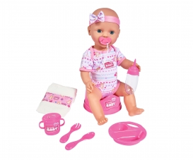 NEW BORN BABY POUPON ROSE 43CM BOIT FAIT PIPI NEW BORN BABY POUPON ROSE 43CM BOIT FAIT PIPI