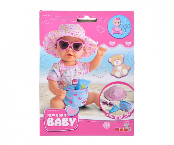 New Born Baby Sommer Set 105560005 Zubehor Babypuppen Puppen Zubehor Kategorien Shop Simbatoys De Kaum koennen ihre kleinsten halbwegs alleine laufen und essen, schon wollen sie unbedingt selbst jemanden noch kleineres versorgen. simba toys