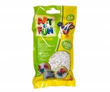 Art & Fun 1.000 Bügelperlen im Beutel weiss Art & Fun 1.000 Bügelperlen im Beutel weiss