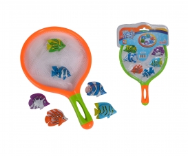 Wf - Filet De Peche + 6 Poissons (5cm) Wf - Filet De Peche + 6 Poissons (5cm)