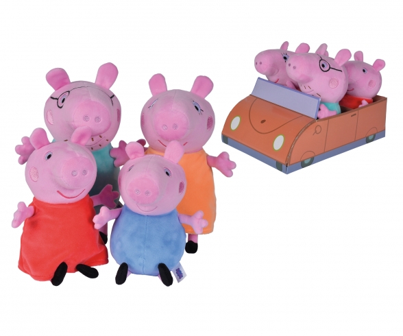 Peppa Pig 4-tlg. Familienset im Auto Peppa Pig 4-tlg. Familienset im Auto