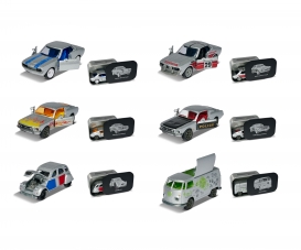 6 Pieces Set - Vintage Deluxe Cars with metal chassis and tin box 6 Pieces Set - Vintage Deluxe Cars with metal chassis and tin box