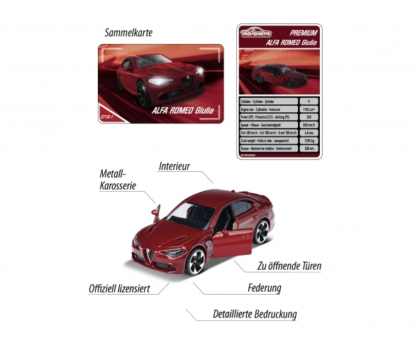 Alfa Romeo Giulia + Sammelkarte Alfa Romeo Giulia + Sammelkarte