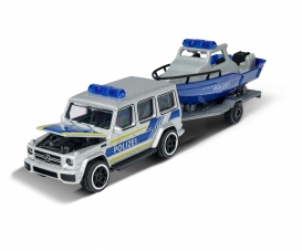 Mercedes-AMG G 63 with police boat and trailer Mercedes-AMG G 63 with police boat and trailer