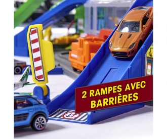 Ensemble de jouets de garage pour enfants, garage pour véhicules jouets  pour tout-petits, voiture de course, piste de rampe, jeu de garage de  stationnement avec 1 hélicoptère