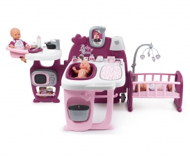 SMOBY: Childcare Center Playset - Kids Play Center For Baby Dolls, 5 Play  Areas & 27 Accessories Included, Ages 3+