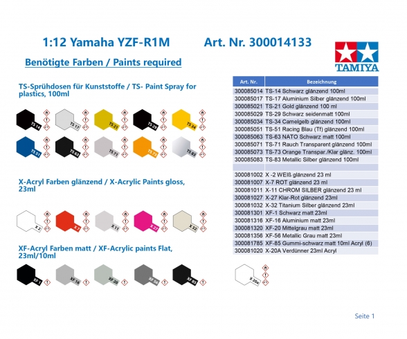 1:12 Yamaha YZF-R1M 1:12 Yamaha YZF-R1M