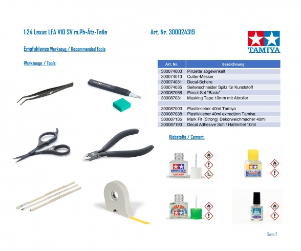 1:24 Lexux LFA V10 Roadver. w/PE-Parts 1:24 Lexux LFA V10 Roadver. w/PE-Parts