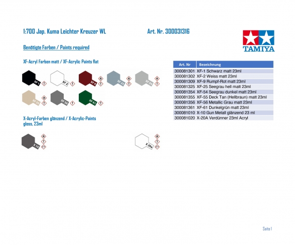 1:700 Jap. Kuma Leichter Kreuzer WL 1:700 Jap. Kuma Leichter Kreuzer WL