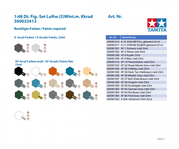 1:48 Ger. Fig.-Set air force (5) 1:48 Ger. Fig.-Set air force (5)