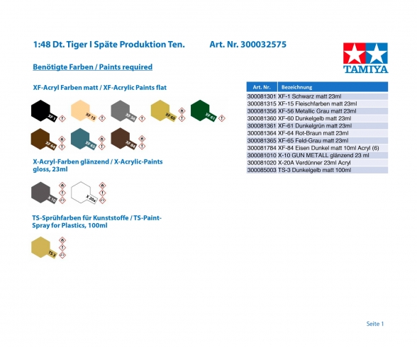 1:48 Dt. Tiger I Späte Produktion Ten. 1:48 Dt. Tiger I Späte Produktion Ten.