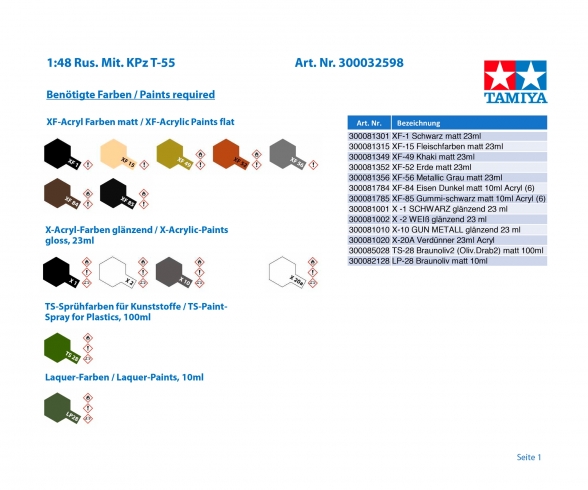 1:48 Rus. Mit. KPz T-55 1:48 Rus. Mit. KPz T-55