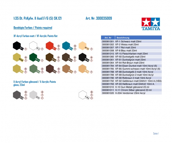 1:35 WWII PzKpfw. II Ausf.F/G (5) SK.121 1:35 WWII PzKpfw. II Ausf.F/G (5) SK.121