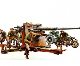 1:35 Ger.Flak 8,8 w/Motorcycle (9) 1:35 Ger.Flak 8,8 w/Motorcycle (9)