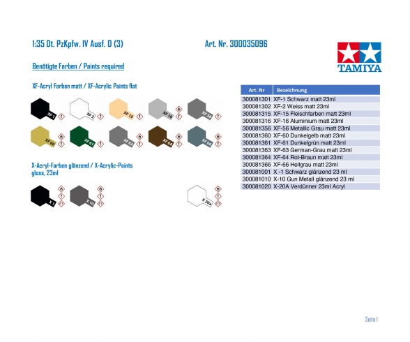 1:35 Dt. PzKpfw. IV Ausf. D (3) 1:35 Dt. PzKpfw. IV Ausf. D (3)