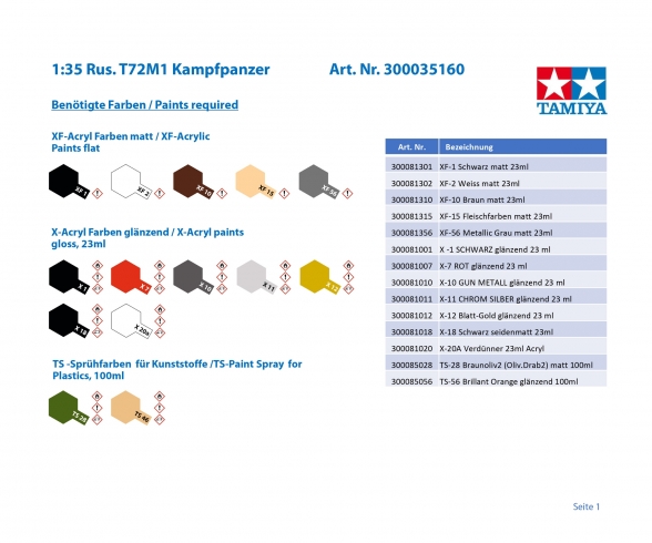 1:35 Rus. T72M1 Kampfpanzer 1:35 Rus. T72M1 Kampfpanzer
