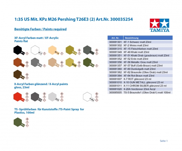 1:35 US Mit. KPz M26 Pershing T26E3 (2) 1:35 US Mit. KPz M26 Pershing T26E3 (2)