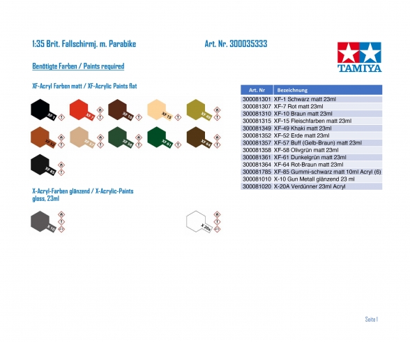 1:35 Brit. Fallschirmj. m. Parabike 1:35 Brit. Fallschirmj. m. Parabike