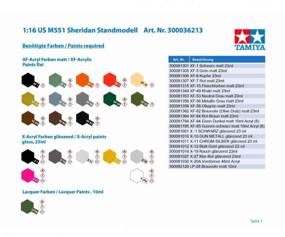1/16 M551 Sheridan (Display) 1/16 M551 Sheridan (Display)
