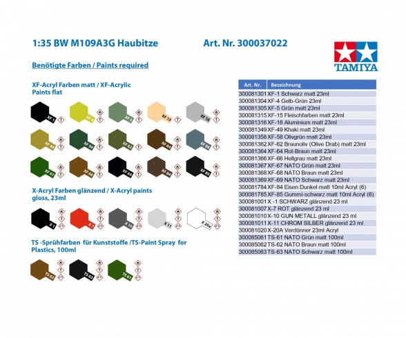 1:35 Bundeswehr M109A3G Haubitze 1:35 Bundeswehr M109A3G Haubitze