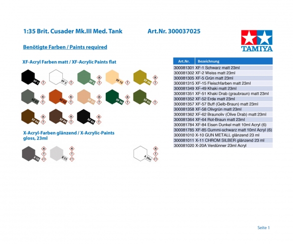 1:35 Brit. Crusader Mk.III Med. Tank 1:35 Brit. Crusader Mk.III Med. Tank
