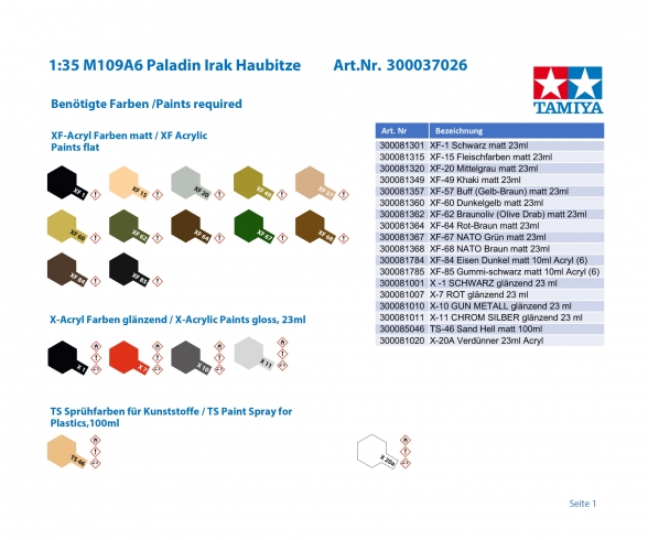 1:35 M109A6 Paladin Irak Haubitze 1:35 M109A6 Paladin Irak Haubitze