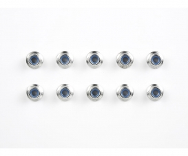 4mm Alum. Flanged Lock Nut silver (10) 4mm Alum. Flanged Lock Nut silver (10)