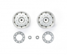 1:14 Trailer Wheels 30mm Hex(2)Flat Chro 1:14 Trailer Wheels 30mm Hex(2)Flat Chro