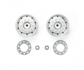 1:14 Trailer Wheels 30mm Hex(2)Flat Chro 1:14 Trailer Wheels 30mm Hex(2)Flat Chro