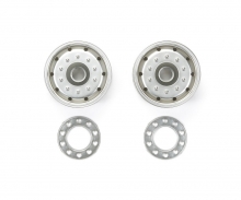 1:14 Trailer Wheels 30mm BB (2)Flat Chro 1:14 Trailer Wheels 30mm BB (2)Flat Chro