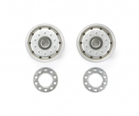 1:14 Trailer Wheels 30mm BB (2)Flat Chro 1:14 Trailer Wheels 30mm BB (2)Flat Chro