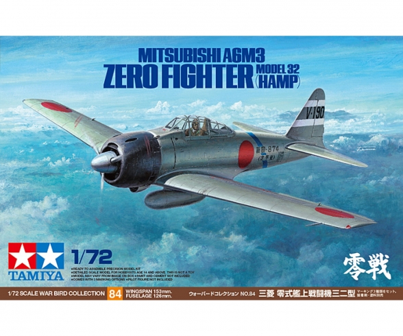1:72 Mits. A6M3 Zero Fighter Mo. 32 Hamp 1:72 Mits. A6M3 Zero Fighter Mo. 32 Hamp