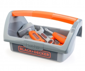  Smoby 7600360192 Black and Decker Adjustable Strap-14  Accessories Black & Decker Kids Role Play Belt with 4 Tools : CDS_: Toys &  Games