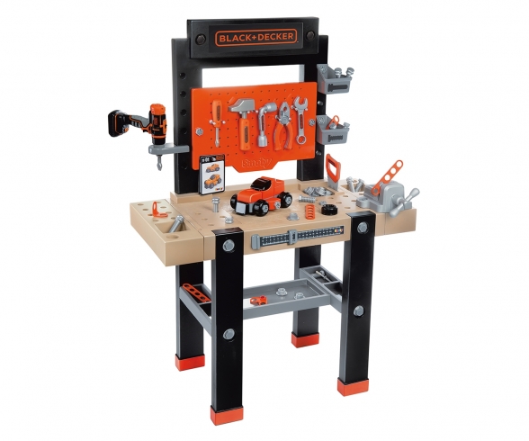 Black+Decker Smoby Workbench electronic with a drill, car to