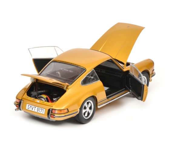 Porsche 911 S Coupé 1973, gold metallic, 1:18 Porsche 911 S Coupé 1973, gold metallic, 1:18