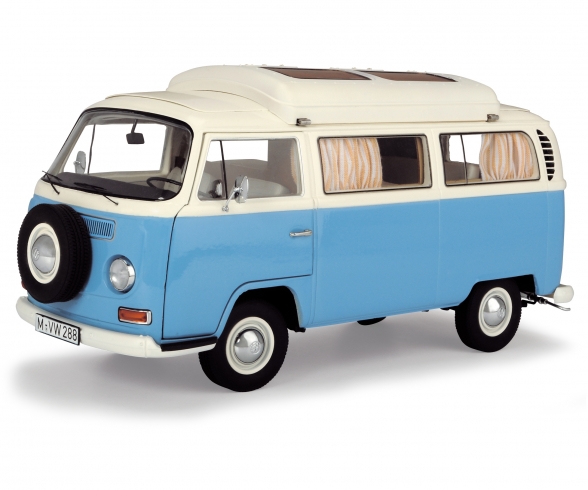 VW T2a camping bus, blue white, 1:18 VW T2a camping bus, blue white, 1:18