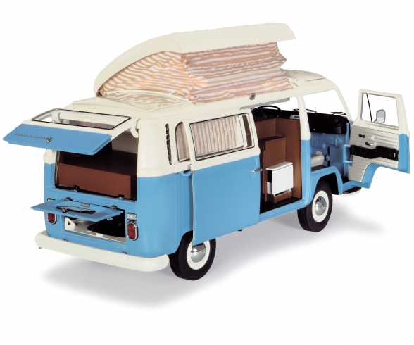 VW T2a camping bus, blue white, 1:18 VW T2a camping bus, blue white, 1:18