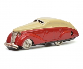 Turning car, red-beige Turning car, red-beige