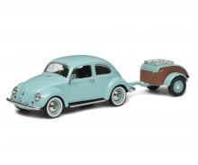 VW Käfer Ovali with trailer Westfalia, turquoise, 1:43 VW Käfer Ovali with trailer Westfalia, turquoise, 1:43