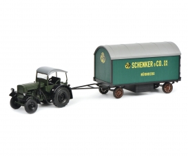 Deutz F3 with top and trailer „Schenker“, 1:32 Deutz F3 with top and trailer „Schenker“, 1:32