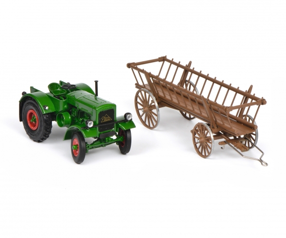 Deutz F3 mit Leiterwagen, grün, 1:32 Deutz F3 mit Leiterwagen, grün, 1:32