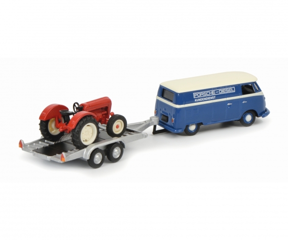 VW T1c box van with trailer and Porsche Junior, 1:87 VW T1c box van with trailer and Porsche Junior, 1:87