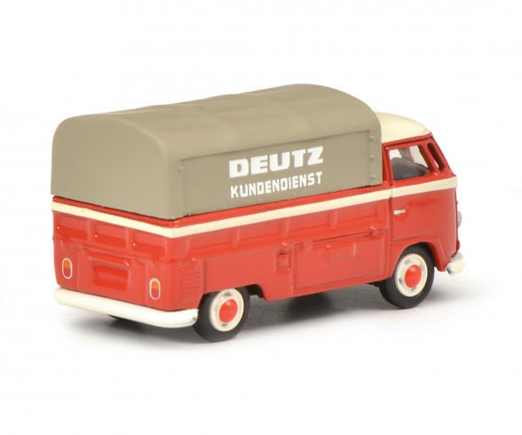 VW T1b pick-up with tarpaulin "Deutz Service", red, 1:87 VW T1b pick-up with tarpaulin "Deutz Service", red, 1:87